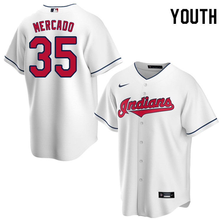 Nike Youth #35 Oscar Mercado Cleveland Indians Baseball Jerseys Sale-White